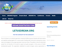 Tablet Screenshot of letusdream.org